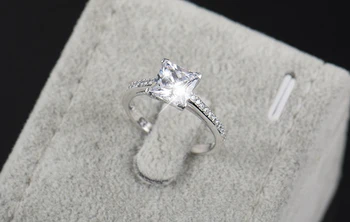 2017 Brand de Lux de Logodna AAAAA Cubic Zircon Inele Real argint 925 inel de nunta Bijuterii de mireasa pentru femei
