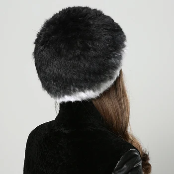2017 iarna minge de blană pălărie de Femei pe cap pompom blană pălărie nurca blană pălării pălării de Iarnă pentru femei Dublu strat Cagule