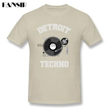 2017 Mai Noi Detroit Techno T Camasa Barbati Alba Cu Maneci Scurte-Personalizat Barbati Tricou Camisa Masculina De Peste Dimensiunea