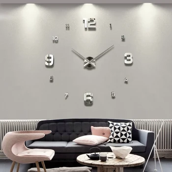 2017 muhsein Nou Ceas de Perete modern Acasă decora oglinda mare de perete ceas de Perete decorative Ceasuri ceas unic cadou transport Gratuit
