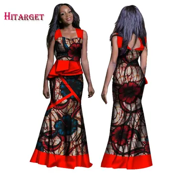 2017 New Sosire Africane Rochii pentru Femei Dashiki Îmbrăcăminte Africa Tradiționale Africane Timp de Imprimare Rochii Sexy Plus Dimensiune WY1278