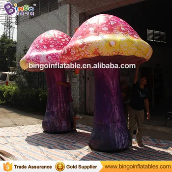 2017 vânzare Fierbinte gonflabil gigant ciuperci, 3m / 4m decor gonflabile condus ciuperci lumina pentru festivalul de muzica