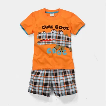 2018 baietel Haine Costume de Vara pentru Copii T-Shirt, pantaloni Scurți, Pantaloni 2-Piesă de Îmbrăcăminte Set Plaja Copii Haine Sport Costum 2 3 4 5 6 7Y