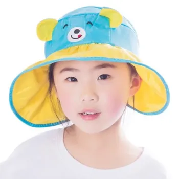 2018 Fete de Vară Soare, Pălării de Moda de Plaja pentru Copii Capace Copii Flodable Capace cu Largă Birm Anti-uv Pălării în aer liber, Desene animate pălării de soare