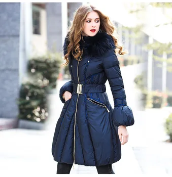 2018 Geaca de Iarna femei, jachete femei de rață jos haina blana naturala Hanorac