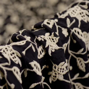 2018 moda fierbinte de vânzare 2 culori naturale de mătase broderie material pentru rochie mozaic tissus telas ț ua metri tecido DIY tecidos