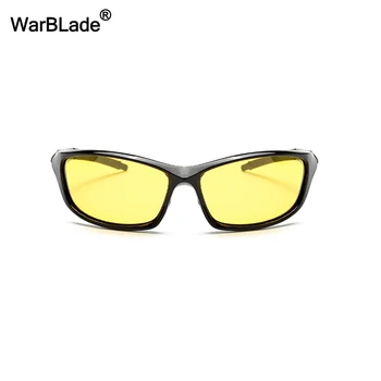 2018 New Sosire Bărbați ochelari de Soare pentru Femei Conducătorii Auto de Noapte Viziune Ochelari de protecție Anti-Orbire Galben ochelari de Soare Ochelarii de Condus WarBLade