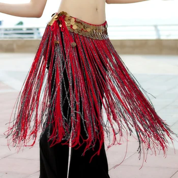 2018 Noi Belly Dance Tribal Haine Costum Țigan Accesorii Ciucure Lung Hip Eșarfă Burtă De Dans Hip Fuste Monede Centura