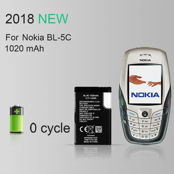 2018 Noi HORUG Original BL-5C Telefon, Acumulator Pentru Nokia BL 5C, BL-5C BL5C 1110 1112 6600 N70 N71 N90 Înlocuire BL 5C Acumulator