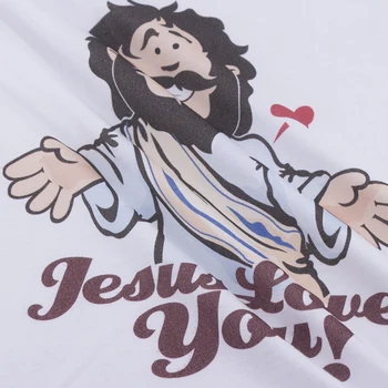 2018 Nou Bun pentru Copii T-shirt Isus Te Iubesc Bumbac Alb Copilului Tricouri Copii Băiat Scurt, Tricou Haine pentru Copii Fata Camisetas