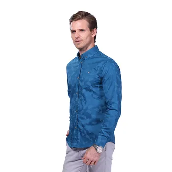 2018 Noua Moda pentru Bărbați Tricou Maneca Lunga Jacquard Țese Slim Fit Camasa Barbati Business Casual din Bumbac Tricou Barbati Camisa Masculina 5XL