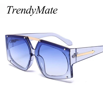 2018 Supradimensionate obiectiv Clar ochelari de Soare Femei Cool Săgeată Stil KW Ochelari de Soare pentru Barbati Vintage Nuante Transparente UV400 1143T