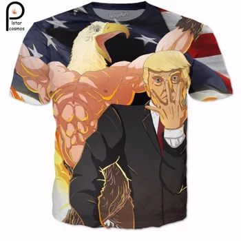 2018 suumer fierbinte de vânzare de Moda new sosire Bărbați Femei T-shirt marca T-Shirt Împăratul Trump Lovituri În imprimare 3d O-Neck tricou casual