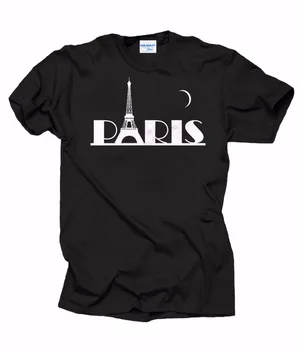 2018 Vara uzura Stradă Hip Hop Topuri O-Gât T Cămașă Bărbați Paris Franța Romantic Oraș Tee Shirtc personalizate, Tricouri Imprimate