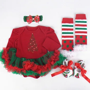 2018new Copil Fata de Crăciun Dress de Îmbrăcăminte pentru Sugari, Seturi cu Maneci Lungi Vladan Salopeta Vestidos Bebe Tinuta de Petrecere cu Costume