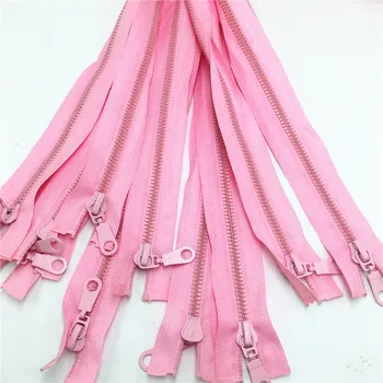 20buc 5# 50CM culoare roz Deschis End Rășină Fermoare Pentru DIY Cusut Haina Instrumente personalizate 134#