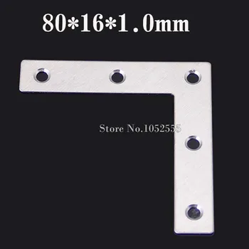 20buc 80*16*1.0 mm din oțel inoxidabil unghi Colț suport în formă de L satinat cadru bord raft suport + suruburi autofiletante K105