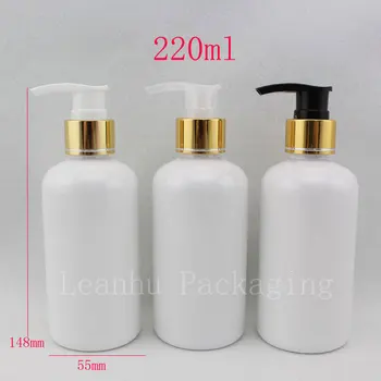 220ml X 20 gol cosmetice de unică folosință din plastic de PET sticle cu dozator de sampon, personalizate lotiune de containere cu pompa