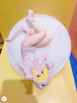 22CM Japoneză anime sexy figura Infinite Stratos Laura Bodewig/ Charlotte dormit pisica ureche pijamale ver acțiune figura