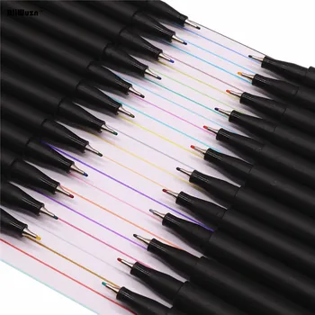 24 Buc/ Sac 24 De Culori Linie Cârlig Pen 0,4 mm Culoare Deosebita Pen Super Student Papetărie Pictura Pix cu Gel