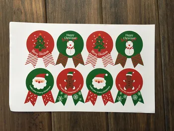 240x Crăciun Fericit, Moș Crăciun Insigna Cadou Eticheta adezivă de Etanșare Plic Cutie de Cadou Ambalaj Ambarcațiuni de Copt XMAS Decor Petrecere