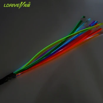 2M/buc 10 Culori Flexibil LED Strip pentru EL Wire Rope Tub Neon cu Lumina Rece Linie Glow Party Decor Masina cu Invertor 12V