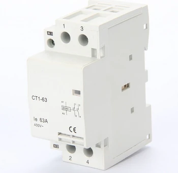 2P 2NO 220V CT1-63 63Amps de uz casnic AC contactor modular contactor