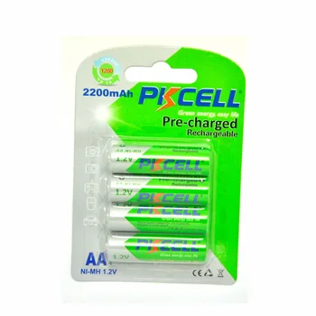 2Pack/8Pcs PKCELL 1.2 V Ni-MH Baterii AA Reîncărcabile 2200mAh +4buc/Carte de 1.2 V 850mAh NiMH AAA Baterii Reîncărcabile Baterii
