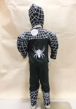 3 - 7 Ani copilul Negru spider-man Musculare Cosplay Rol de îmbrăcăminte,cu mâneci Lungi T-shirt