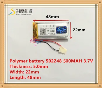 3.7 V 502248 052248 baterie litiu-polimer cu bord de protecție 500Mah