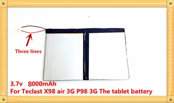 3.7 v 8000mAh De Teclast X98 air 3G P98 3G Tablet PC Baterie cu 3 fire X98 X98 AIR p98 X98 P98HD P98