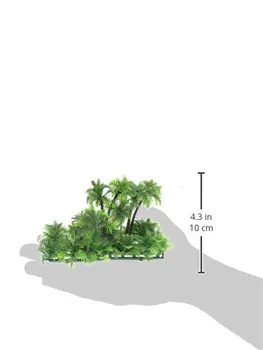 3.9 Inch Înălțime Verde Artificial Decorativ Copac De Nucă De Cocos Pentru Acvariu Rezervor De Pește Accesorii Decor Ornamente Consumabile