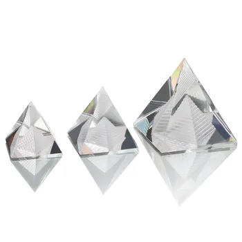 3 mărime din Egipt, Egiptean Crystal Pyramid Ornament în CUTIE Cadou de Energie de Vindecare FengShui Decor Acasă cu Crystal Gratuit Servetele