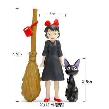 (3 piese / lot)Miyazaki Kiki ' s Delivery Service Gigi pisica neagra mătură magnet de frigider
