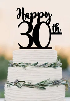 30 de ani Tort Fân,30 Fericit,acrilic tort fân, 30 de ani, petrecere decoratiuni