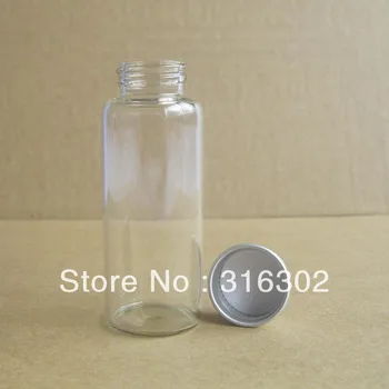 300 x 25 ml transparent șurub gât de sticlă cu capac de aluminiu de 25 ml flacoane de sticlă flacoane de probe