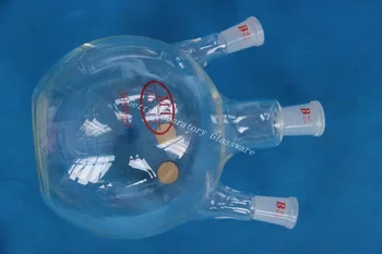 3000ml 3Litre 3-gât balon cu fund plat cu 24/40 comun,din sticla borosilicat 3.3