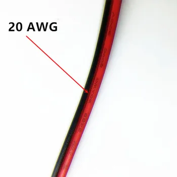30m 98ft 20awg Cablu de Extensie Fir de Cupru Cositorit 2 Pin izolate PVC Benzi cu led-uri Sârmă Montaj 5V 12V 24V DC