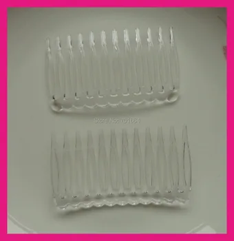 30PCS 3.8 cm*6.8 cm mini 12teeth alb transparent clar de Plastic Simplu Piepteni pentru păr diy accesorii,Afacere pentru materiale în Vrac