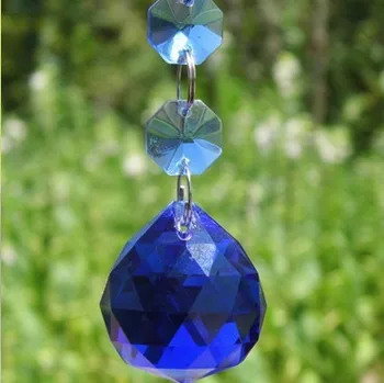 30PCS/lot, albastru, 20mm cristal fatetate mingea,candelabru de cristal minge pentru candelabru piese&nunta,X-MAS partid eveniment supplie