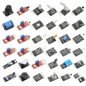 37 în 1 Kit Senzori pentru Arduino Început Kituri pentru Arduino Oficiale Placi pentru UNO R3 pentru Raspberry Pi 3 + Cutie de vânzare cu Amănuntul