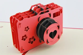 3D Camera de Epocă Felicitari/ amuzant pop-up card/ transport Gratuit