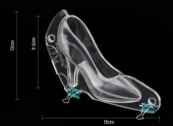 3D DIY Instrumente Noi, Belgia Toc Înalt Pantofi Pantofi în Formă de Policarbonat Matrite de Ciocolata Bomboane Mucegai din Plastic Mucegai