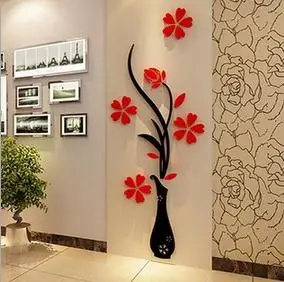 3D DIY Vaza picturi Murale Personalizate Autocolant de Perete pentru Camera de zi , Sufragerie , Dormitor , TV Perete de Fundal , DIY Decoratiuni de Perete S-XL