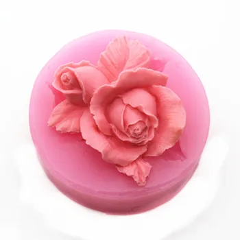 3D Rose Tort Mucegai Ciocolata realizate manual Ambarcațiunile de săpun Mucegai Silicon