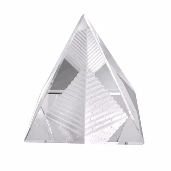 3D Top-Clasa de Energie de Vindecare Egipt K9 Cristal Piramida de Sticlă Clară Rare Cristale Feng Shui Ambarcațiuni ornamente pentru Decor de Birou Acasă