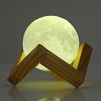 3D USB LED Magic Luna Lumina de Noapte Luna Lampă de Birou de Încărcare Touch Control