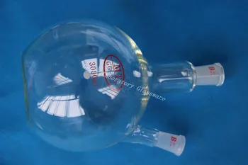 3L (3000ML) 2-gât (două-gât) fund plat boliing balon ,24/40 , perete grele (sticlă Borosilicată 3.3)