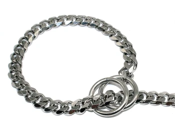 3mm Diametru Câine Sufoca Lanț Cravată Guler Puternică Aur Argint Crom Oțel Metal Formare 45cm Lungime
