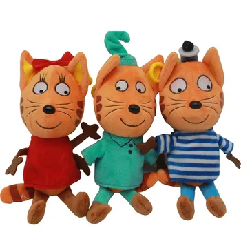 3pcs/lot rusă Desene animate Trei Pisoi Fericit Pisoi Pisică de Pluș Jucării de Pluș Moale Animale Pisica Păpușă Jucărie pentru Copii Cadouri de Craciun